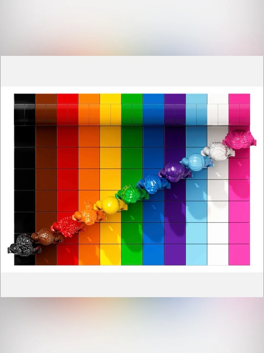 NWT LEGO Everyone Is Awesome 40516 Rainbow Display Set 346 Pieces